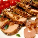 Carne de cerdo con almendras y salsa de soja